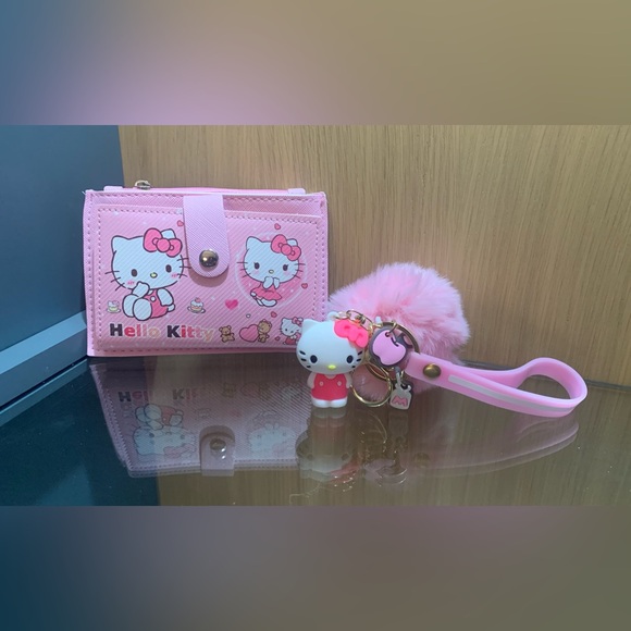 Hello Kitty Card & Coin Purse, Wrist Keychain Bundle - Picture 2 of 11